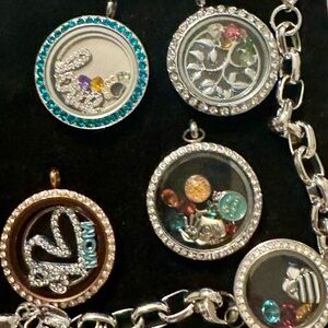Elegant Multi-Color Charm Pendant Necklace